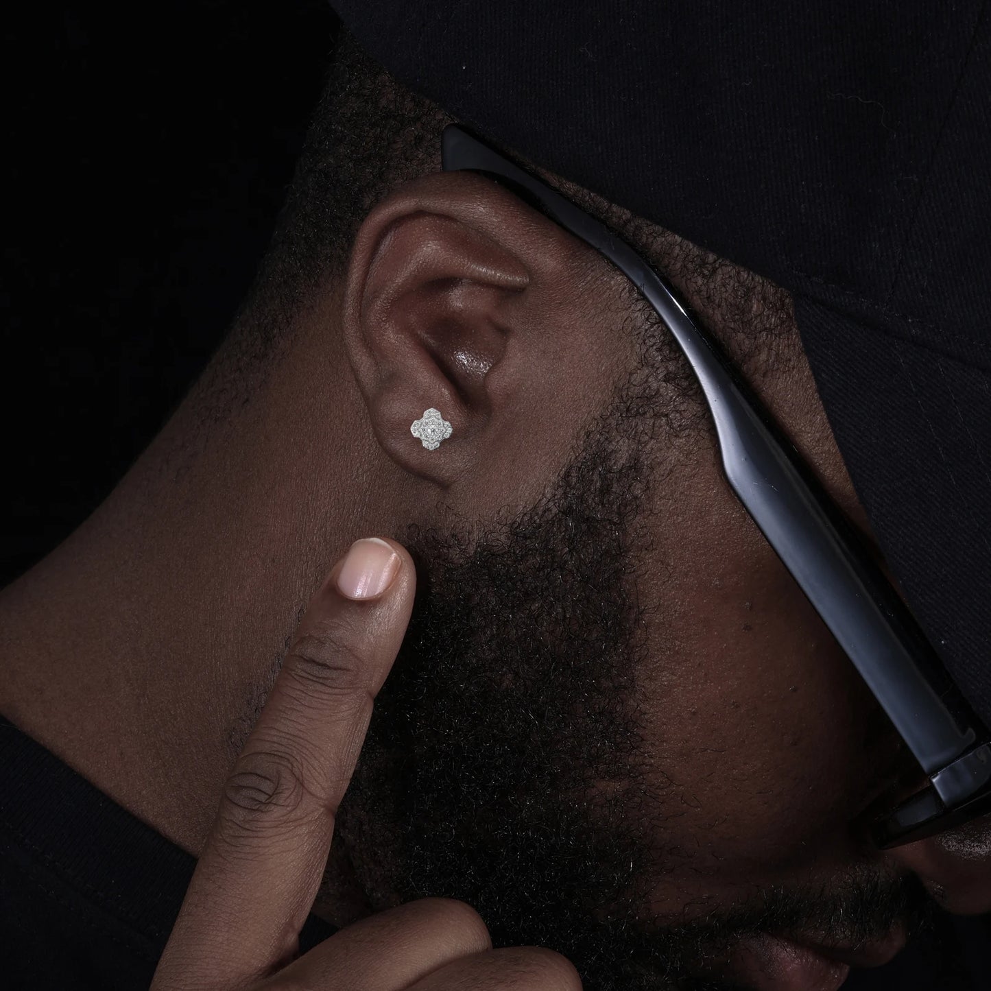 Original 925 Sterling Silver Moissanite Geometry Stud Earring Wedding Party Ear Jewelry Gift For Women Men Passed Diamond Tester