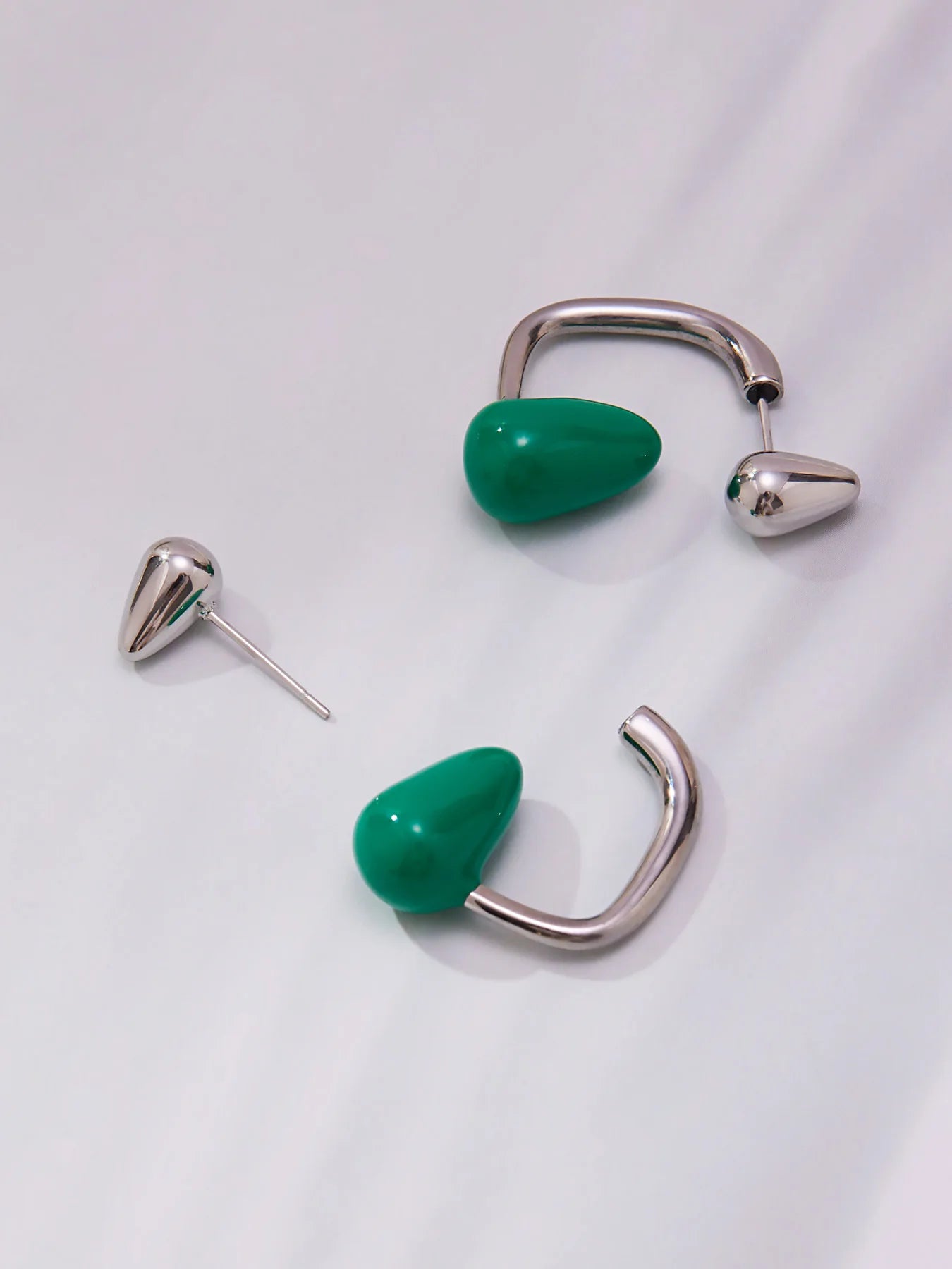 Ars Stainless Steel Water Drop Earrings for Women 18K Gold Plated Enamel Earring Statement Stud Earring No Tarnish Earrings