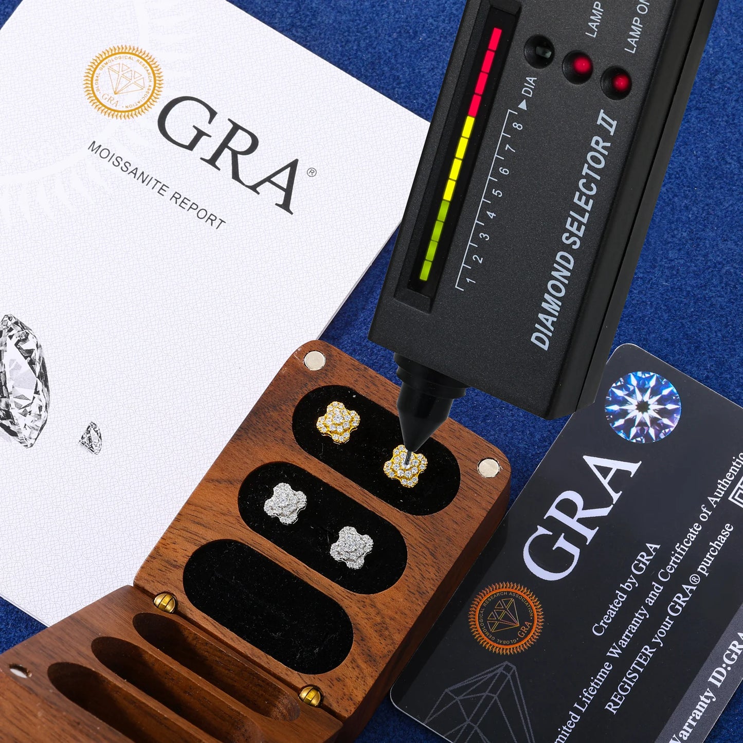 Original 925 Sterling Silver Moissanite Geometry Stud Earring Wedding Party Ear Jewelry Gift For Women Men Passed Diamond Tester