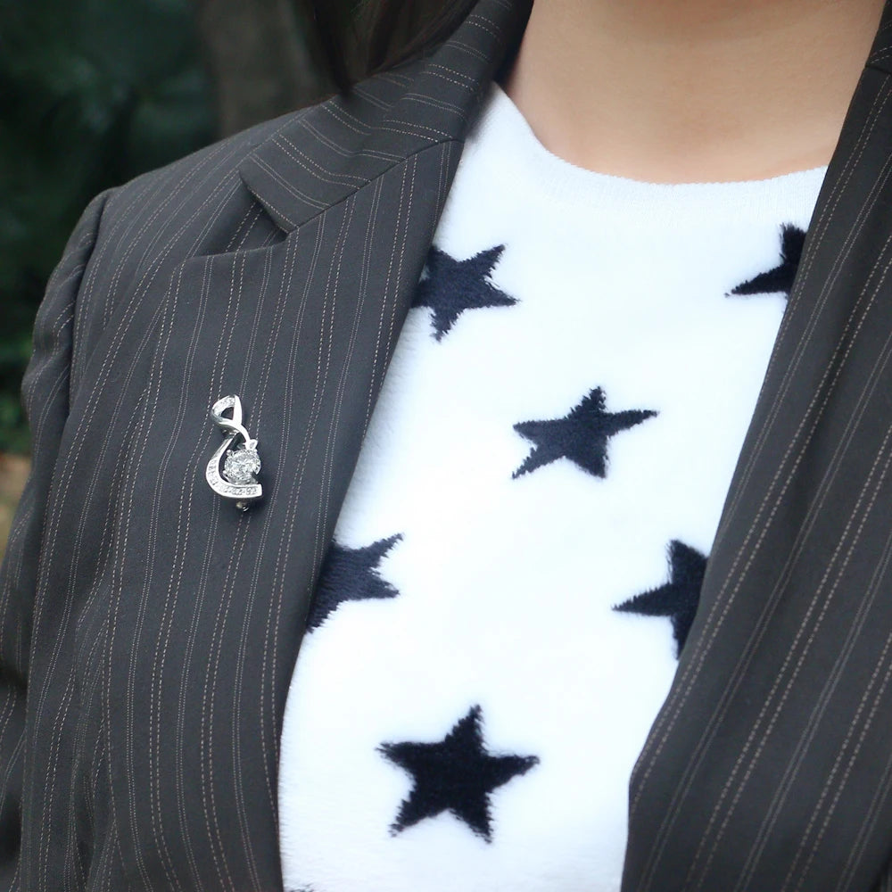 Women's 925 Sterling Silver High-End Luxurious Brooch Zirconia Fashion Decorative for Dresses Elegant Statement Accessorss